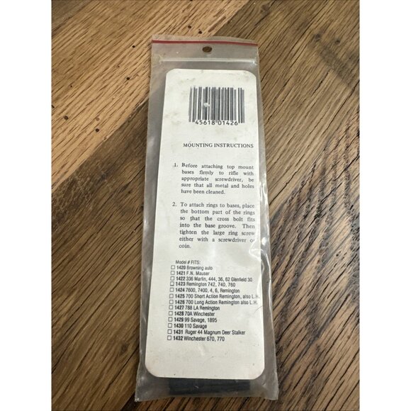 Simmons Rifle Scope Base Set Model 1426 Remington 700 Long Action - Picture 4 of 7